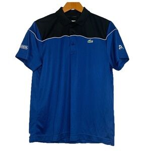 SOLD Lacoste Sport x Novak Djokovic Men's L Polo Tennis Shirt Navy Blue UltraDRY